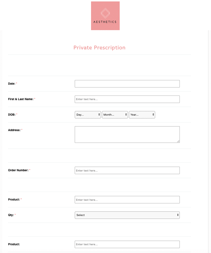 Private Prescription Form Template - iPEGS Electronic Forms